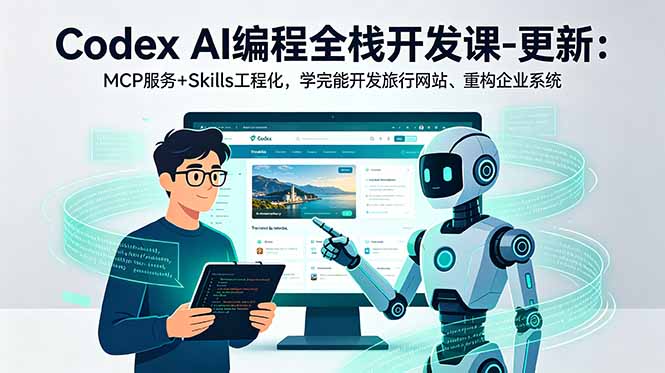 Codex AI编程全栈开发课-更新:MCP服务+Skills工程化,学完能开发旅行网站、重构企业系统