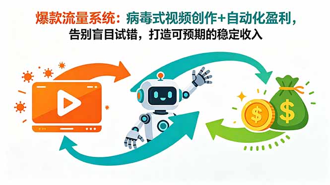 爆款流量系统:病毒式视频创作+自动化盈利,告别盲目试错,打造可预期的稳定收入