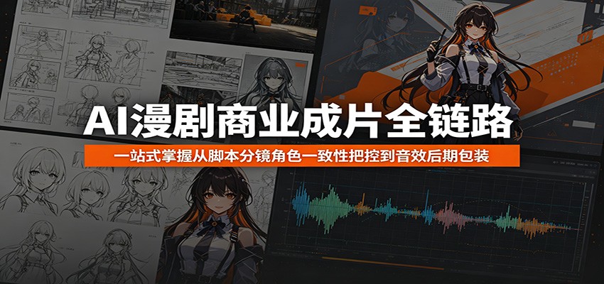 AI漫剧商业成片全链路：一站式掌握从脚本分镜角色一致性把控到音效后期包装-创业信息网