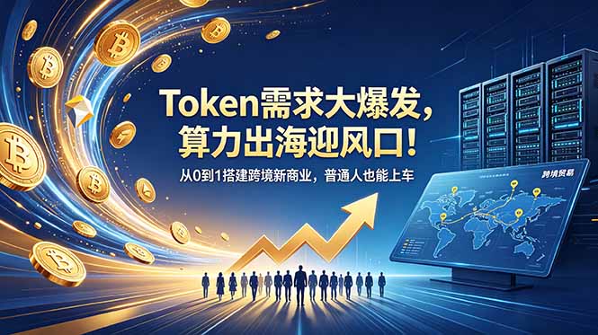 Token需求大爆发,算力出海迎风口!从0到1搭建跨境新商业,普通人也能上车