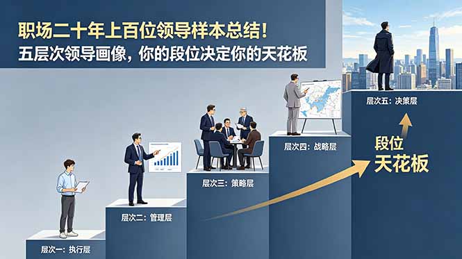 付费文章：职场二十年上百位领导样本总结！五层次领导画像，你的段位决定你的天花板-创业信息网