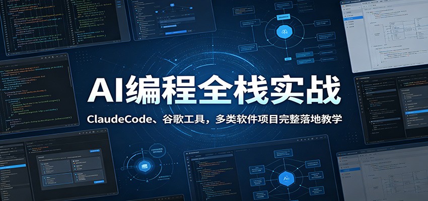AI编程全栈实战：ClaudeCode、谷歌工具，多类软件项目完整落地教学-创业信息网