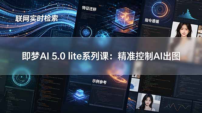 即梦AI 5.0 lite实战课：联网实时检索+特征迁移+指令遵循+示例参考，精准控制AI出图-创业信息网
