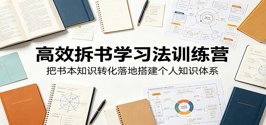高效拆书学习法训练营，把书本知识转化落地搭建个人知识体系-创业信息网