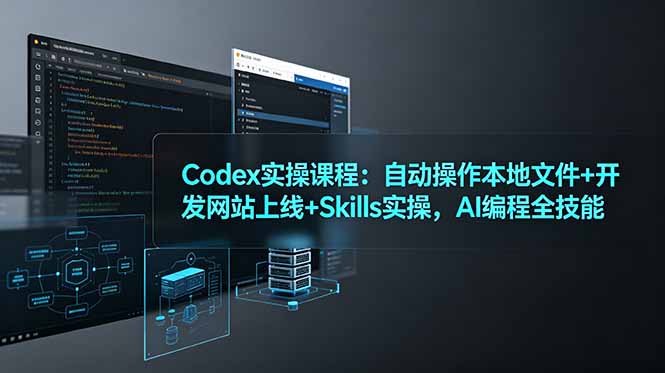 Codex实操课程：自动操作本地文件+开发网站上线+Skills实操，AI编程全技能-创业信息网