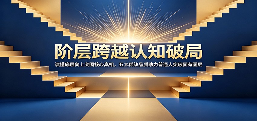 阶层跨越认知破局：读懂底层向上突围核心真相，五大稀缺品质助力普通人突破固有圈层-创业信息网