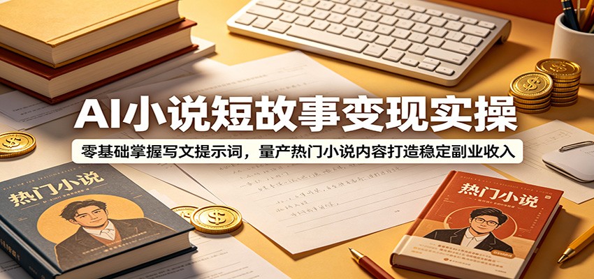 AI小说短故事变现实操:零基础掌握写文提示词,量产热门小说内容打造稳定副业收入-创业信息网