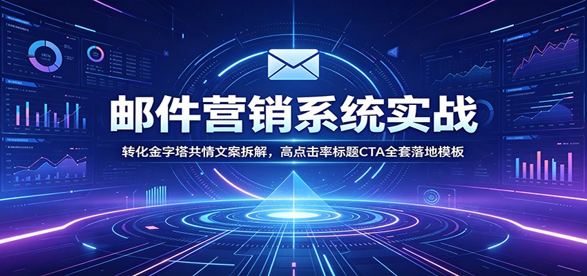 邮件营销系统实战：转化金字塔共情文案拆解，高点击率标题CTA全套落地模板-创业信息网