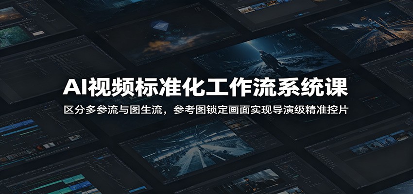 AI视频标准化工作流系统课：区分多参流与图生流，参考图锁定画面实现导演级精准控片-创业信息网
