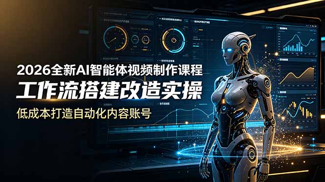 2026全新AI Codex智能体视频制作课程,工作流搭建改造实操,低成本打造自动化内容账号