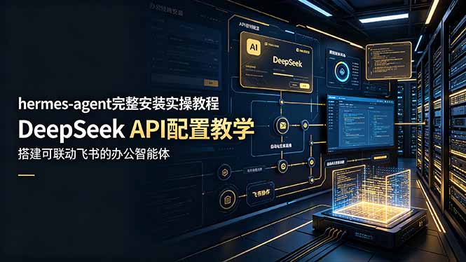 hermes-agent完整安装实操教程,DeepSeek API配置教学,搭建可联动飞书的办公智能体