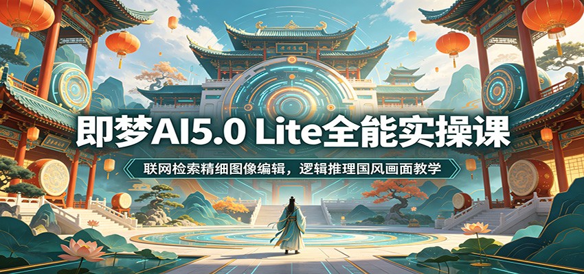 即梦AI5.0 Lite全能实操课：联网检索精细图像编辑，逻辑推理国风画面教学-创业信息网
