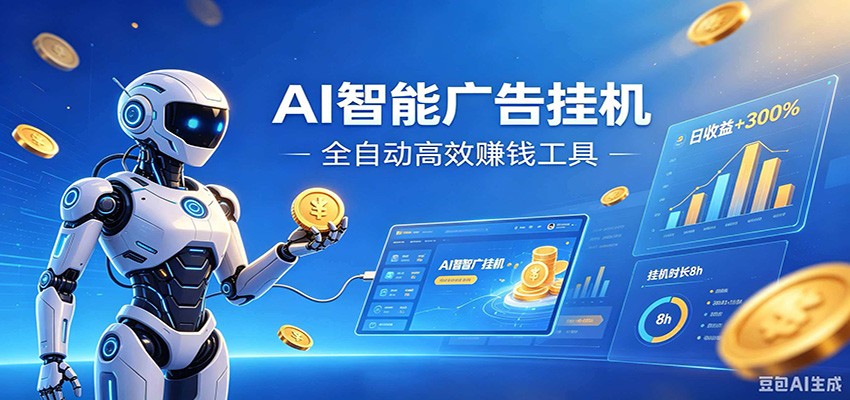 AI智能广告挂机，小白轻松上手，在家自动赚收益-创业信息网
