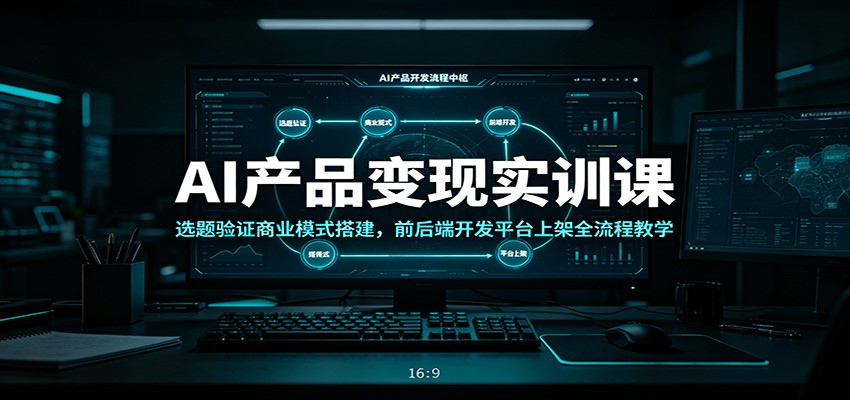 AI产品变现实训课：选题验证商业模式搭建，前后端开发平台上架全流程教学-创业信息网