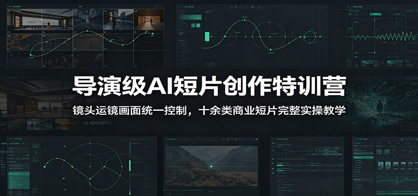 导演级AI短片创作特训营：镜头运镜画面统一控制，十余类商业短片完整实操教学(更新)-创业信息网
