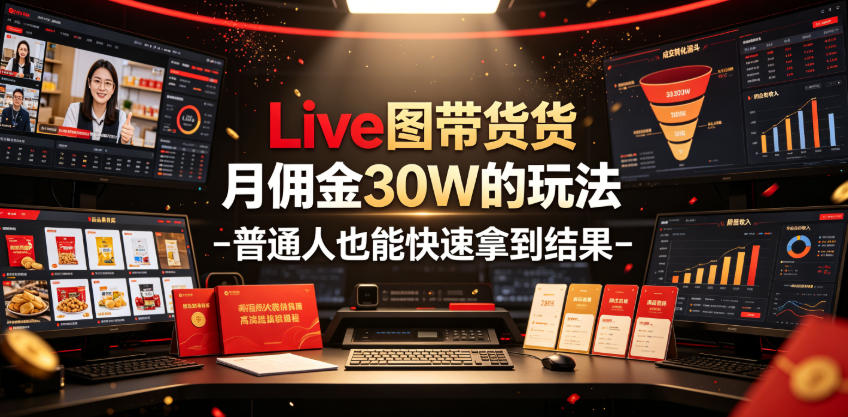 Live图带货月佣金30W的玩法-普通人也能快速拿到结果-创业信息网
