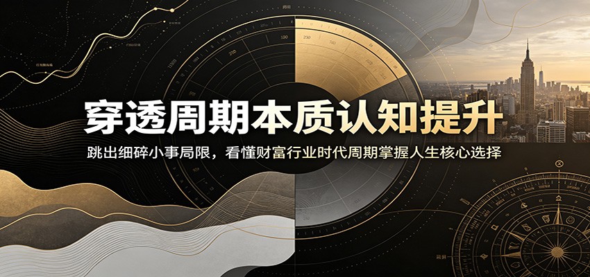 穿透周期本质认知提升：跳出细碎小事局限，看懂财富行业时代周期掌握人生核心选择-创业信息网
