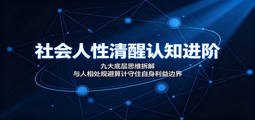 社会人性清醒认知进阶:九大底层思维拆解,与人相处规避算计守住自身利益边界-创业信息网