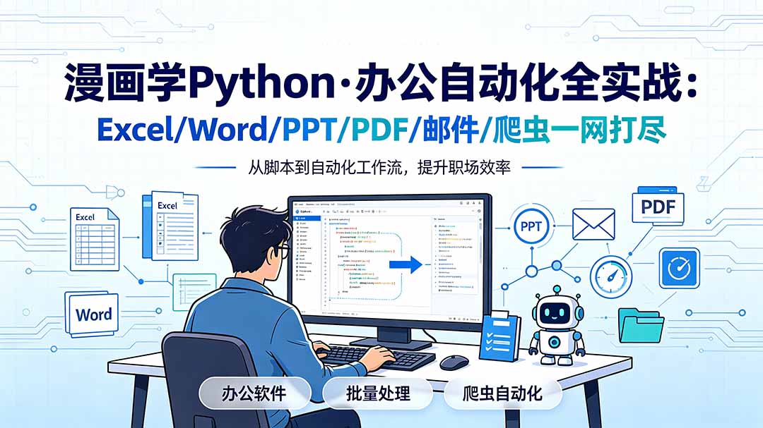 漫画学Python·办公自动化全实战:Excel/Word/PPT/PDF/邮件/爬虫一网打尽-创业信息网