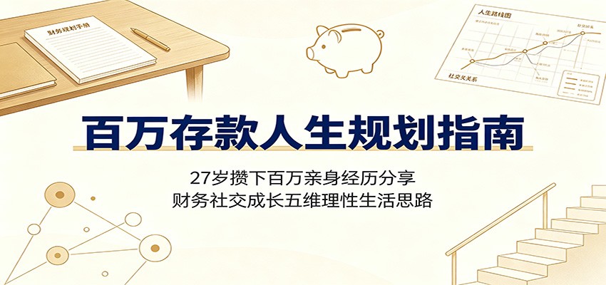 百万存款人生规划指南:27岁攒下百万亲身经历分享,财务社交成长五维理性生活思路-创业信息网