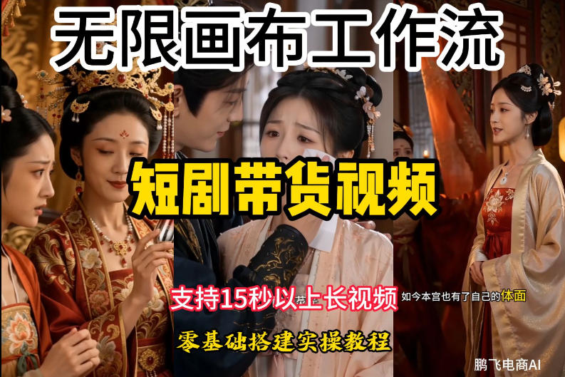 无限画布工作流制作短剧带货视频支持制作15秒以上视频,实操搭建教学,看完教程小白也能轻松搭建-创业信息网