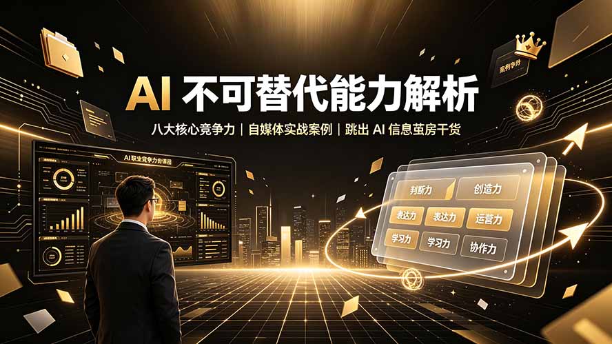 付费文章:AI 不可替代能力解析▸八大核心竞争力|自媒体实战案例|跳出 AI 信息茧房干货-创业信息网
