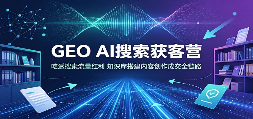 GEO AI搜索获客营：吃透搜索流量红利，知识库搭建内容创作成交全链路-创业信息网