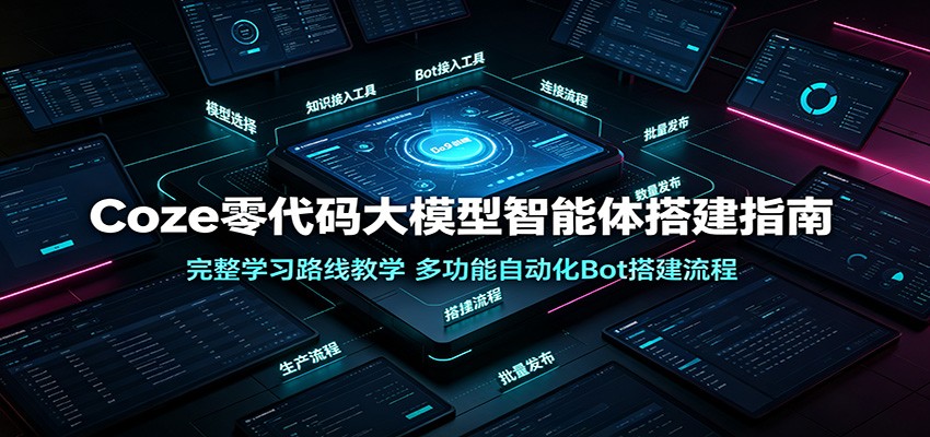 Coze零代码大模型智能体搭建指南：完整学习路线教学，多功能自动化Bot搭建流程-创业信息网