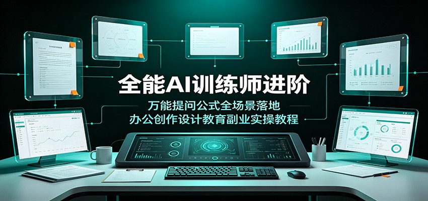 全能AI训练师进阶：万能提问公式全场景落地，办公创作设计教育副业实操教程-创业信息网