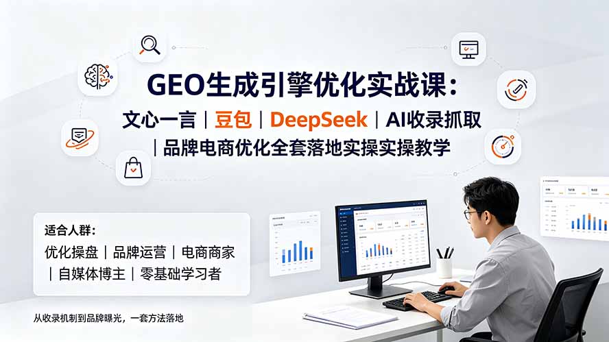 GEO生成引擎优化实战课：文心一言｜豆包｜DeepSeek｜AI收录抓取｜品牌电商优化全套落地实操教学-创业信息网