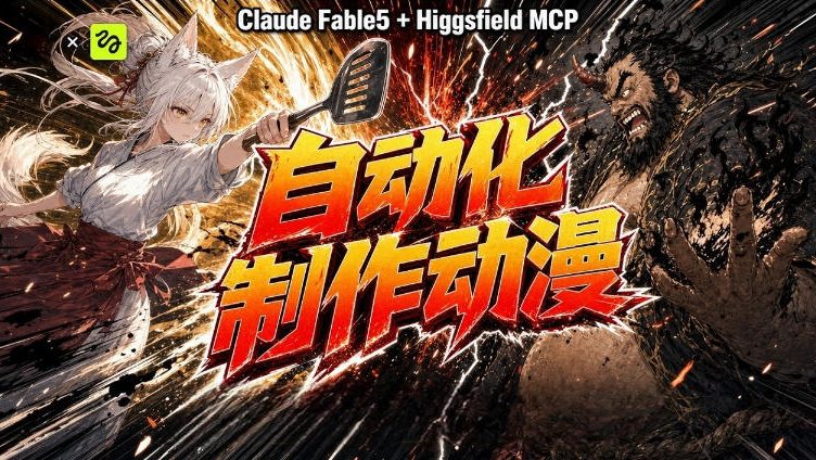 AI自动化动漫制作!Claude Fable 5接入Higgsfield MCP,直接生成完整创意内容-创业信息网