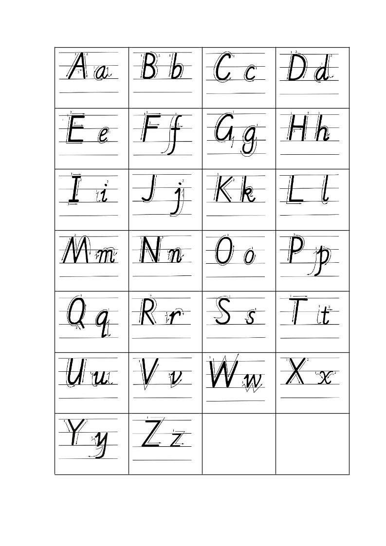 二升三英语26个字母手写体练习纸-三上英语-创业信息网