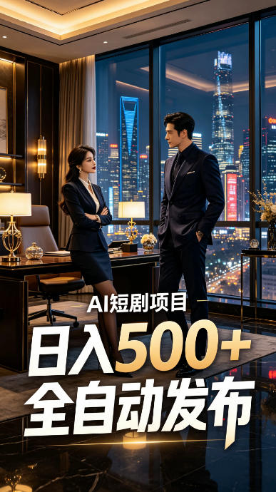 快手AI短剧自动发布，矩阵批量运营变现，轻资产副业项目，日入500+【揭秘】-创业信息网