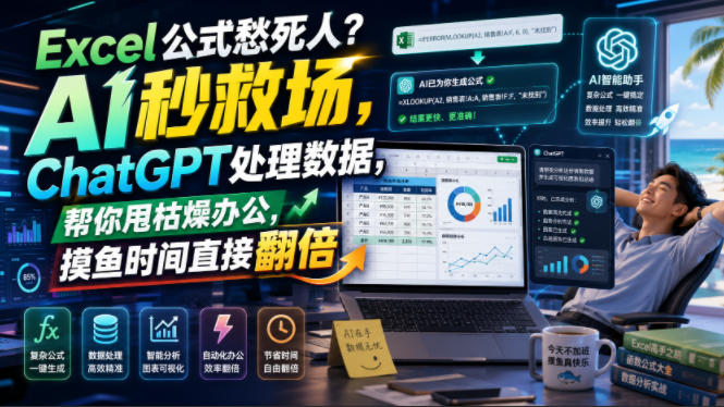 Excel公式愁死人?AI秒救场,ChatGPT处理数据,帮你甩枯燥办公,摸鱼时间直接翻倍【原创双语字幕】-创业信息网