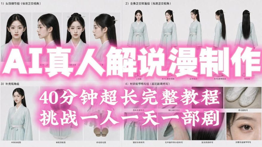 2026年AI真人解说漫剧自动批量化制作教程,40分钟超长完整,自动批量化制作,挑战一人一天一部剧!-创业信息网