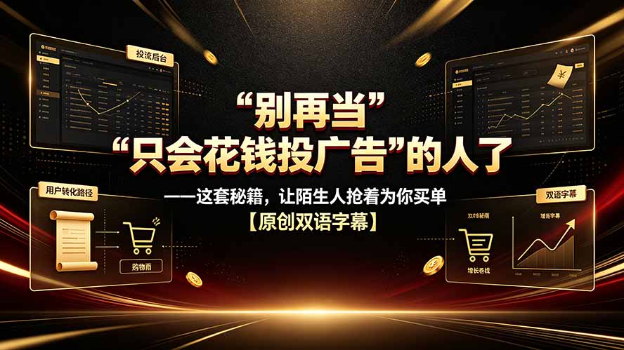 别再当“只会花钱投广告”的人了——这套秘籍,让陌生人抢着为你买单【原创双语字幕】