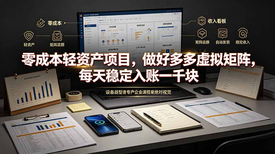 零成本轻资产项目,做好多多虚拟矩阵,每天稳定入账一千块-创业信息网