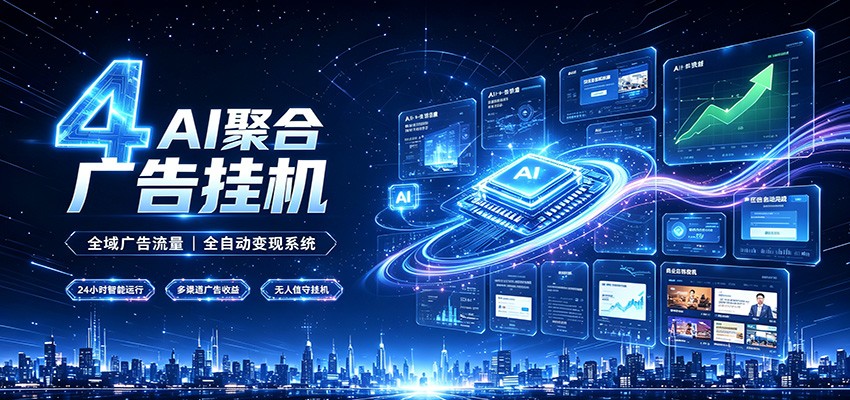 全域广告流量聚合，AI无人挂机稳赚佣金，打造长期稳定被动收入副业-创业信息网
