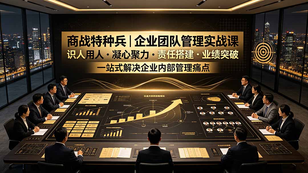 商战特种兵｜企业团队管理实战课：识人用人｜凝心聚力｜责任搭建｜业绩突破，一站式解决企业内部管理痛点-创业信息网