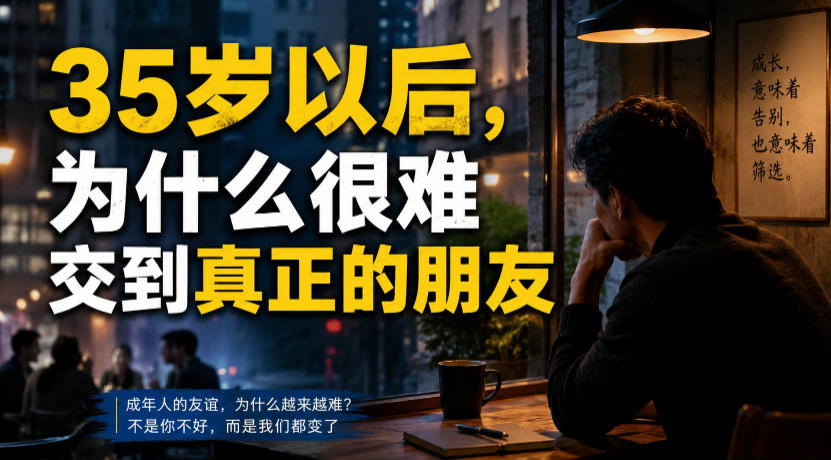 付费文章：35岁以后，为什么很难交到真正的朋友-创业信息网