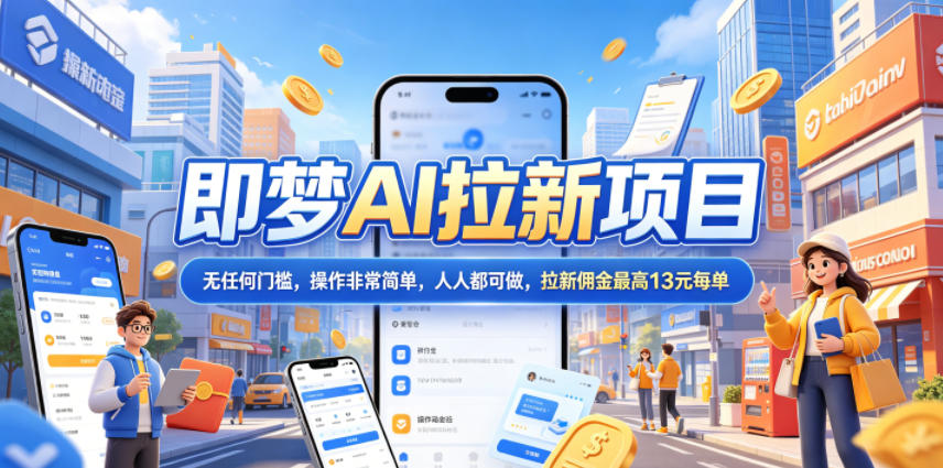 2026年即梦AI拉新项目最新玩法，无任何门槛，操作非常简单，人人都可做，拉新佣金最高13米每单(更新07月25日)-创业信息网