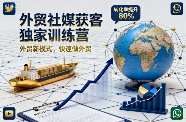 外贸社媒获客独家训练营，外贸新模式，快速做外贸(更新26年07月27日)-创业信息网