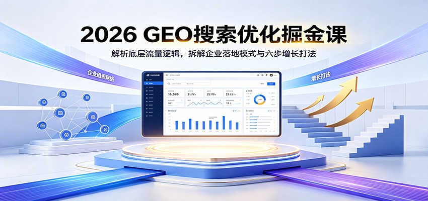 2026 GEO搜索优化掘金课：解析底层流量逻辑，拆解企业落地模式与六步增长打法-创业信息网
