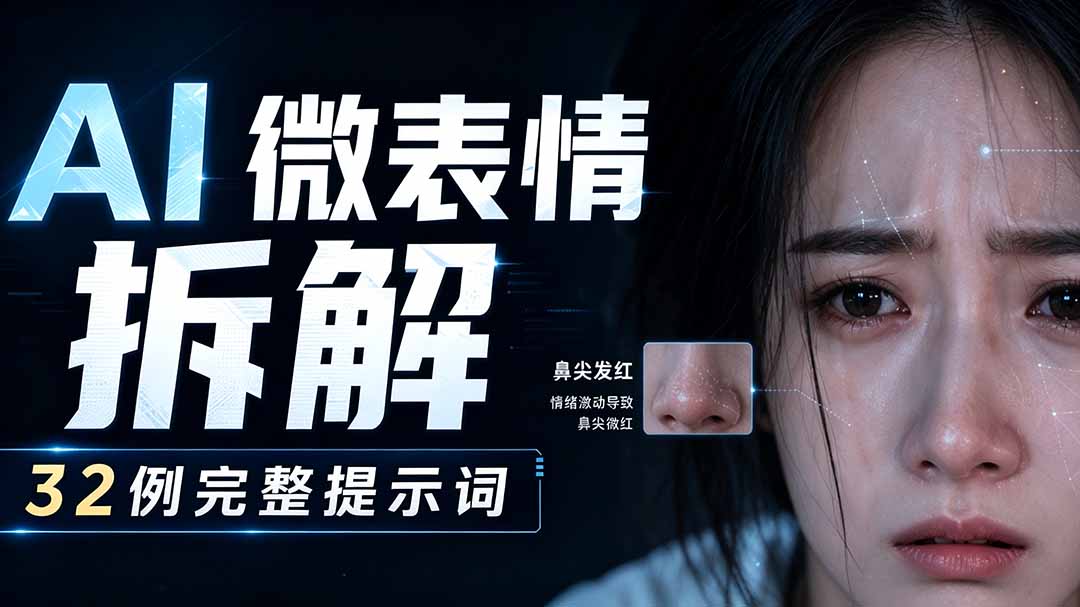 AI微表情拆解提示词合集,精准调控AI角色表情,告别塑料感、AI面瘫脸。-创业信息网