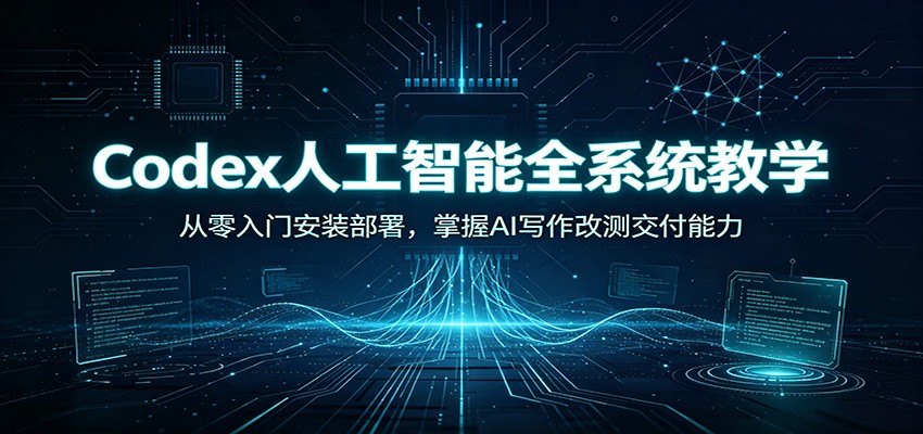 Codex人工智能全系统教学：从零入门安装部署，掌握AI写作改测交付能力-创业信息网