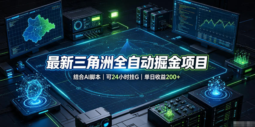 最新三角洲全自动掘金项目,结合AI脚本,可24小时挂G,单日收益200+【揭秘】-创业信息网