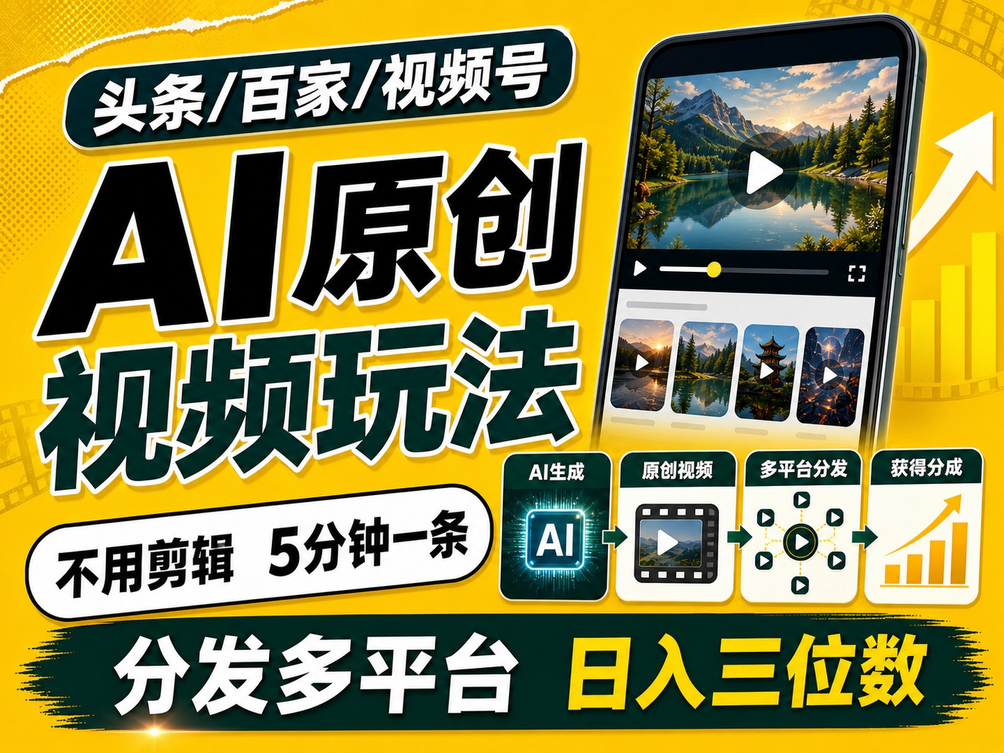 2026头条百家号升级玩法 5分钟一条原创视频 发多平台赚收-创业信息网