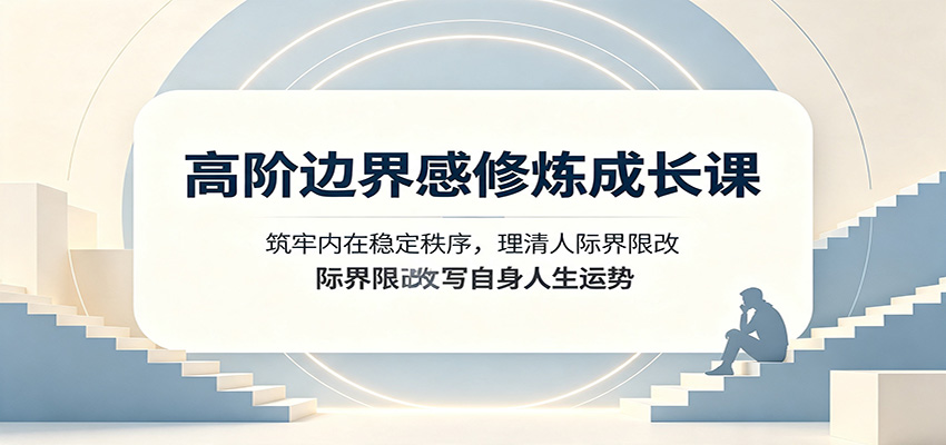 高阶边界感修炼成长课:筑牢内在稳定秩序,理清人际界限改写自身人生运势-创业信息网