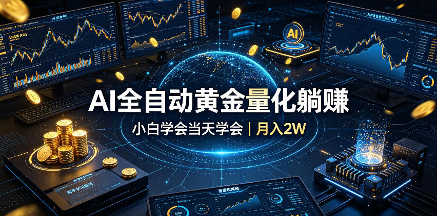 AI全自动黄金量化躺賺：小白学会当天学会，月入2W！【揭秘】-创业信息网