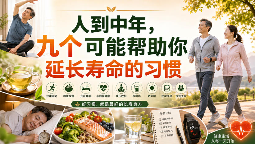 付费文章:人到中年,九个可能帮助你延长寿命的习惯-创业信息网